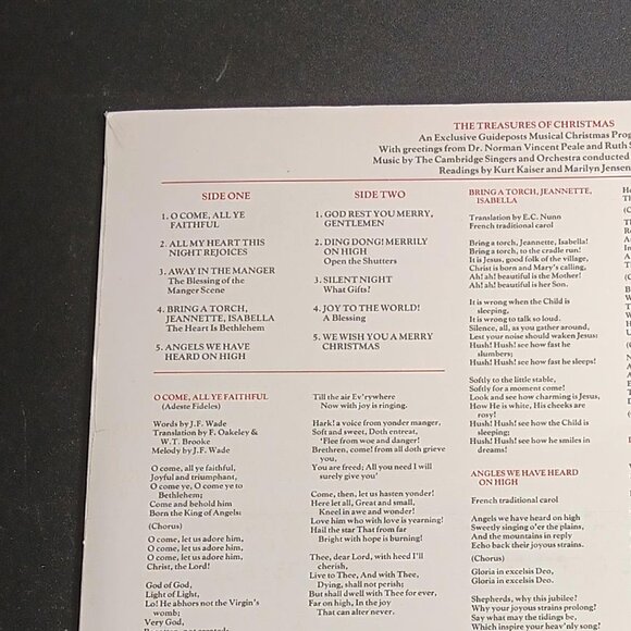 The Treasures of Christmas Vinyl Record Sealed Guideposts LP 1982 Holiday Music - Picture 3 of 7